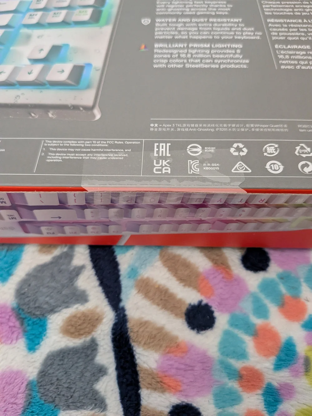SteelSeries Apex 3 TKL White RGB Tenkeyless Gaming Keyboard